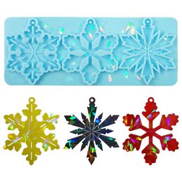 Snowflake Pendant Silicone Mould DIY Holographic Christmas Listing Crystal Epoxy Resin Mould