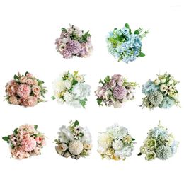 Decorative Flowers Artificial Flower Realistic Imitation Roses Home Wedding Office Lasting Rose Centerpieces Pography Props