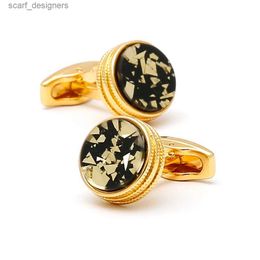 Cuff Links Cufflinks for Men TOMYE XK23005 Fashion Casual Golden Round Buttons Formal Business Dress Shirt Cuff Links for Wedding Gifts Y240411