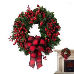 Decorative Flowers Christmas Wreaths Decoration Outdoor Fake Garlands Rustic Festive For Window Winter Front Door Decor Farmhouse