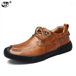 Casual Shoes 2024 Fashion Men's Genuine Leather Men Lace Up Oxford Flats Summer Comfortable Handmade Moccasins Shoes822