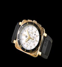 Wristwatches 2021 BR Men Model Sport Quartz Bell Luxury Woman Multifunction Watch Business Rubber Man Calendar Ross Square Wristwa4356657