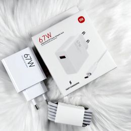 Xiaomi Charger 67W EU Fast Charge Power Adapter 6A Type C Cable For Xiaomi 12 11 POCO X5 X4 Pro Redmi Note 9 10 11 Pro