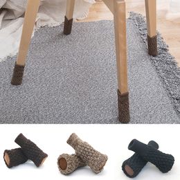 Knitted Socks Table Chair Foot Legs Pads Woodfloor Protective Mats Mute Wear-resistant Non-slip Furniture Leg Bottom Caps Cover