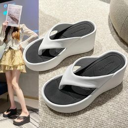 Slippers Women Sandals Wedged Lady Platform Flip Flops Thick Sole Summer Fashion Height Increase Women's Slides Zapatos De Mujer