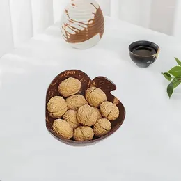 Bowls Natural Coconut Shell Bowl Dessert Plate Apple Shape For Kitchen Dining And Decoration Party Tableware