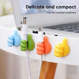 Multifunctional silicone Cable Organiser Paste Type Thumb Hook Wire Wall Hook Desk Hook Storage Cable Management Wire Organiser