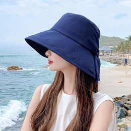 Hut Frauen Sommer Neue Koreanische Version des japanischen Sonnenschutzhuts Sonnenhut Trend Big Eauve Soft Top Fisherman Hut