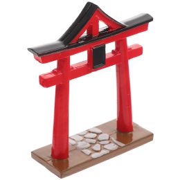 Miniature Resin Japanese Torii Gate Traditional Shrine Model Landscape Ornament Sandstone Micro Statue Decoration