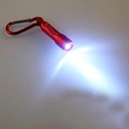 Outdoor Mini LED Flashlight Carabiner Clip Keychain Portable Sports Torch Lamp