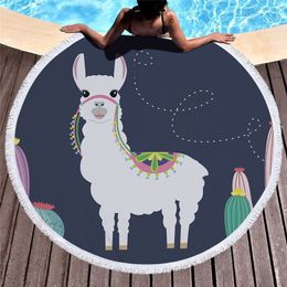 Popular Summer Beach Towel Round Microfiber With Tassel Soft Cosy Bath Swimming Surf s