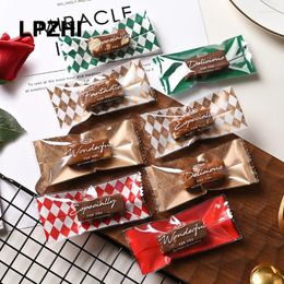 Gift Wrap LPZHI 200Pcs Red/Green/Gold Seal Bag Home Handmade Delicious Candy Nougat Toffee Packaging Wrapping Decoration Child Favours