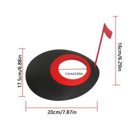 Golf Putting Cup Practise Hole Portable Rubber Putter Disc Indoor Outdoor Training Device For Golfer Professionals