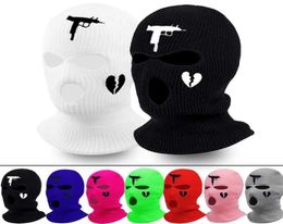 Fashion Neon Balaclava Threehole Ski Mask Tactical Full Face Winter Hat Party Limited Embroidery bone masculino 2201085098491