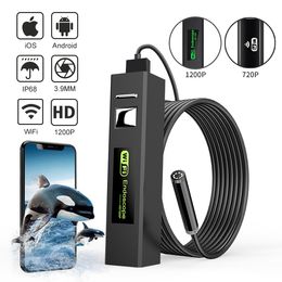 8mm Lens Endoscop Camera for iPhone Android Snake Cable Camera with Led Lights Waterproof Endoscope for Tube Cheque Car Repair