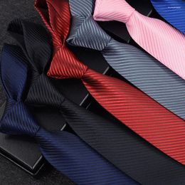 Bow Ties 8cm Classic Striped Neck Stripe Necktie For Business Wedding Tie Casual Suits Accessories Gift