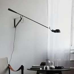 Wall Lamp Post-modern Industrial Sconce For Living Room Bedroom Study Nordic Loft Decor Light Fixtures With Cable Plug