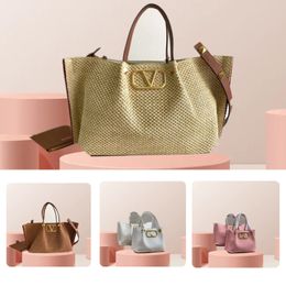 2024 top bag fashion designer woven tote classic style shoulder bag opening designer woman handbag luxury men ladies simple travel xb154 E4