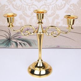 Metal Holder Candlestick Romantic 3/5-Arm Candle Dinner Holiday Wedding Decor