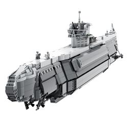 Gobricks MOC Type VIIB U-Boat Submarine Bricks Military Battleship Unterseeboot Warships Building Block Set Toys Collect Gift