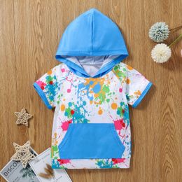 Baby Clothing Kit Summer Tops Print Kids Hoodie Soft Colors 2PCS Children Shorts Boys Set Sport Boys Nice Boys Outfit
