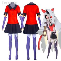 Anime Costumes Anime Vaggie Cosplay Costume Suits Adult Women Top Skirt Red Uniform Headwear Halloween Carnival Party Outfits Accessory Props 240411