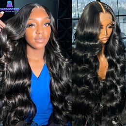 200 Density Body Wave 13x4 13x6 360 Hd Transparent Lace Front Human Hair 30 40 Inch Frontal s Pre Plucked For Women 240402