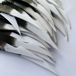 36Pcs New Sting 4inch Arrow Fletching Turkey Feather Right/Left Wing Archery DIY Real Plume Gradient Color White to Black