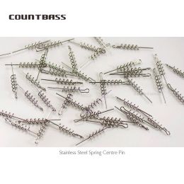 COUNTBASS 50pcs 100pcs Spring Centering Pin & Connector Wire Forms For Screw Lock In Jigheads Fishing Lures Components