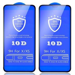 10/20pcs 10D Tempered Glass for iPhone 13 14 15 Pro Max Screen Protector For iPhone 11 12 X XR XS 7 8 Plus Full Curved 9H Glass