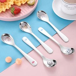 Spoons Cute Creative Dessert Children Tea Spoon Kids Learning Baby Utensil Tableware Dinnerware