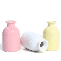 Vases Lovely Ceramic With Flower Pattern Self-Absorbing Water Pot For Living Room Home