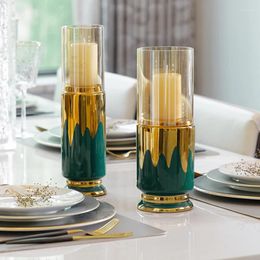 Candle Holders Nordic Luxury Candles Table Simple Romantic Dinner Cylinder Modern Vazenhouder Bougeoir Vases Tabl DF50ZT