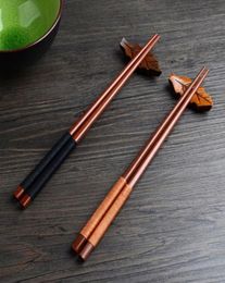 Handmade Japanese Natural Chestnut Wood Chopsticks Set Value Gift Sushi Chinese Tie line6196756