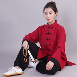 High Quality Woman Chinese Taichi Uniform Man Taiji Wushu Clothing Man Kungfu Morning Excerise Martial Arts Wing Chun Outfit