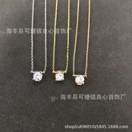 Cards New Small Bull Horn Necklace with Diamond Classic Bull Head Display Diamond Single Diamond Pendant Necklace for Commuter Versatile Simple and Luxury Style