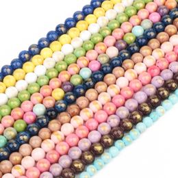 Natural Stone Beads Multicolor Lapis Lazuli Jade Round Loose Beads for Jewellery Making DIY Bracelet Handmade Accessories 4-12mm