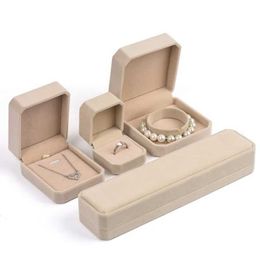 Jewelry Boxes High end velvet jewelry box necklace ring bracelet pendant earring storage wedding party gift box jewelry organizer box Joyero