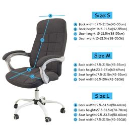 Elastic Office Chair Cover Spandex Jacquard Computer Chairs Covers Solid Colour Gaming Armchair Slipcovers for Living Room Study