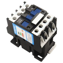 CJX2-1210 3 Phase Motor Magnetic Contactor Relay 12A 3P 1NO AC 24V 110V 220 Volts 380V Coil 35mm Din Rail Mounting