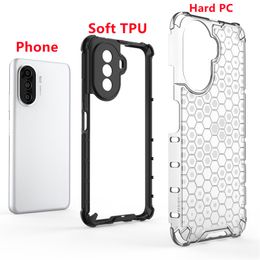 Shockproof Case for Huawei Nova Y70 Cover Huawei Nova Y70 Capas Transparent Honeycomb Clear Cover Huawei Nova Y 70 Y70 Fundas