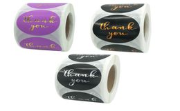 500pcs Roll 15inch Thank You Paper Adhesive Stickers Wedding Box Envelope Decor Handmade Gift Bag Label3684491