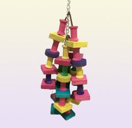 Other Bird Supplies 1pcs Parrot Chewing Toy Blocks Knots Tearing Cage Bite For African Grey Macaws Cockatoos1741396