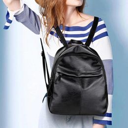 School Bags Fashion Leather Women Backpack Shoulder Bag For Teenager Girls Student Daypack