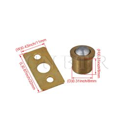 4PCS 8mm Dia Cylindrical Brass Cabinet Closet Door Ball Catch & Strike Plate