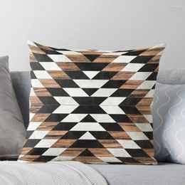 Pillow Urban Tribal Pattern No.13 - Aztec Concrete And Wood Throw Pillowcase Decorative S