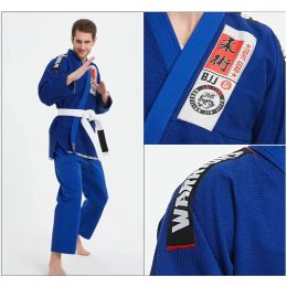 Brazilian Jiu Jitsu Gi Bjj Kimono Blue 450 Grammes MMA Uniform Preshrunk Grappling Gis For Men Women With White Belt