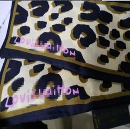 Leopard Print Scarf 472 In Ultra Length 100 Silk Handle Scarf Small Ribbon Hair Woman Headband Bag6639155