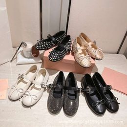 High end quality Miao Familys new lace bow flat ballet shoes Mary Jane single shoes Lefu shoes womens shoes