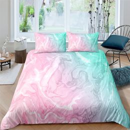 Colourful Marble Duvet Cover Set Tie Dye Bedding Set Teen Girl Bedding Watercolour Pastel Marble Abstract Girly Comforter Cover